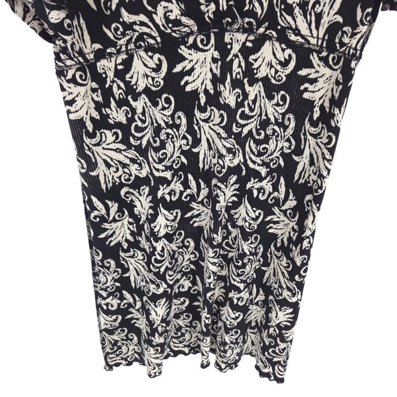 Anthropologie Maple Filigree Damask Silk Dress Empire Flowy Comfy Boho M - Picture 13 of 16